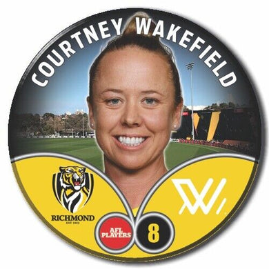 2023 AFLW S7 Richmond Player Badge - WAKEFIELD, Courtney