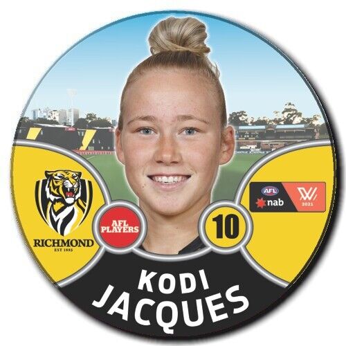 2021 AFLW Richmond Player Badge - JACQUES, Kodi