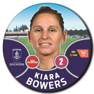 2021 AFLW Fremantle Player Badge - BOWERS, Kiara