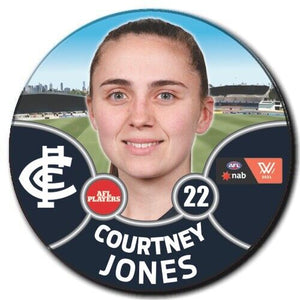 2021 AFLW Carlton Player Badge - JONES, Courtney