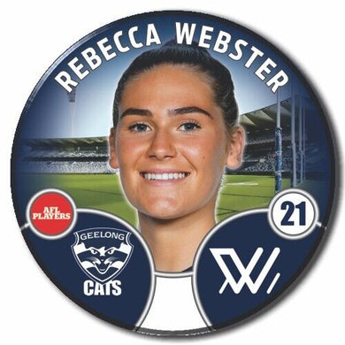 2022 AFLW Geelong Player Badge - WEBSTER, Rebecca