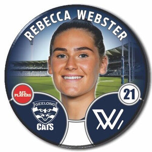 2022 AFLW Geelong Player Badge - WEBSTER, Rebecca