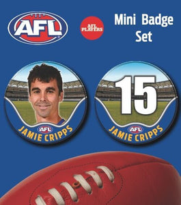 2021 AFL West Coast Eagles Mini Player Badge Set - CRIPPS, Jamie