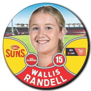 2021 AFLW Gold Coast Suns Player Badge - RANDELL, Wallis