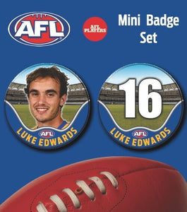 2021 AFL West Coast Eagles Mini Player Badge Set - EDWARDS, Luke
