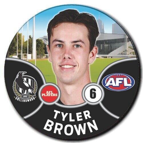 2021 AFL Collingwood Player Badge - BROWN, Tyler