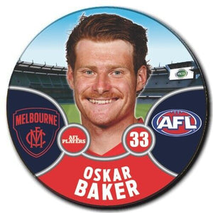 2021 AFL Melbourne Player Badge - BAKER, Oskar