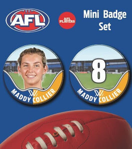 2021 AFLW West Coast Eagles Mini Player Badge Set - COLLIER, Maddy