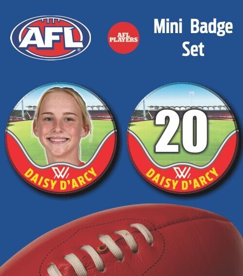 2021 AFLW Gold Coast Suns Mini Player Badge Set - D'ARCY, Daisy