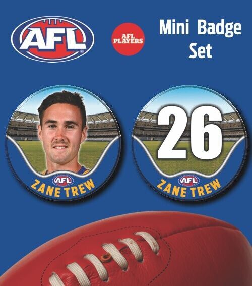 2021 AFL West Coast Eagles Mini Player Badge Set - TREW, Zane