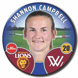 2022 AFLW Brisbane Player Badge - CAMPBELL, Shannon