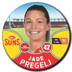 2021 AFLW Gold Coast Suns Player Badge - PREGELJ, Jade