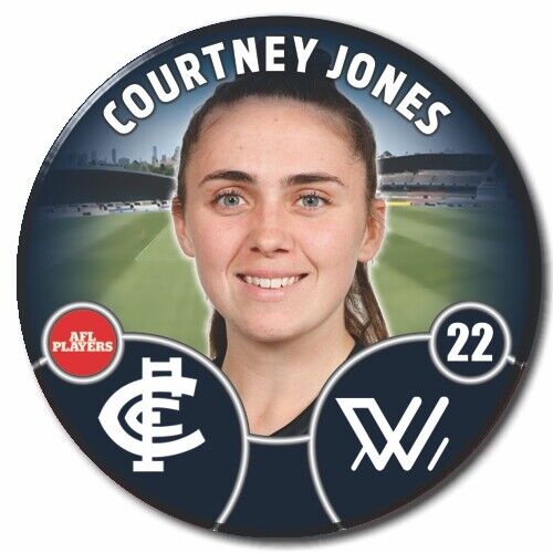 2022 AFLW Carlton Player Badge - JONES, Courtney