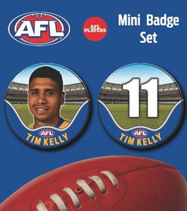 2021 AFL West Coast Eagles Mini Player Badge Set - KELLY, Tim
