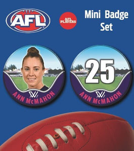 2021 AFLW Fremantle Mini Player Badge Set - McMAHON, Ann