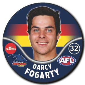 2019 AFL Adelaide Crows Player Badge - FOGARTY, Darcy