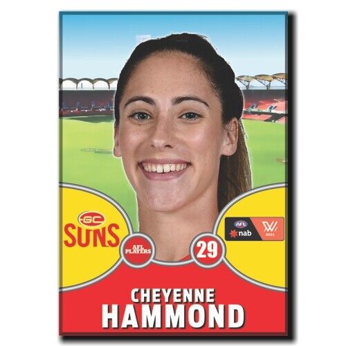 2021 AFLW Gold Coast Suns Player Magnet - HAMMOND, Cheyenne