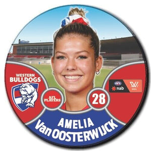 2021 AFLW Western Bulldogs Player Badge - Van OOSTERWIJCK, Amelia
