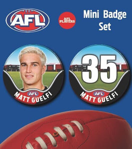 2021 AFL Essendon Mini Player Badge Set - GUELFI, Matt