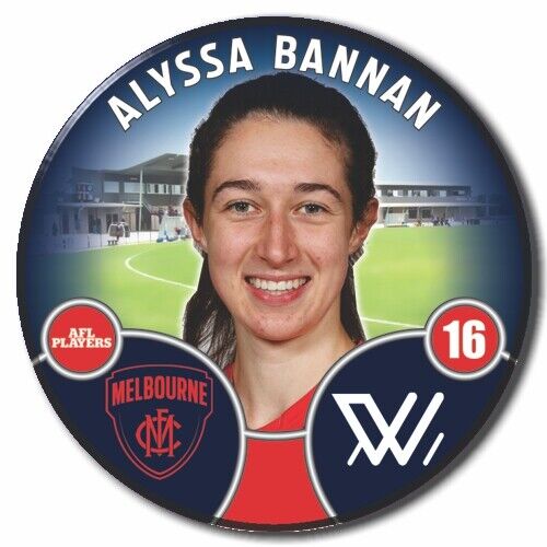 2022 AFLW Melbourne Player Badge - BANNAN, Alyssa