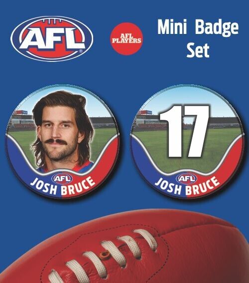 2021 AFL Western Bulldogs Mini Player Badge Set - BRUCE, Josh