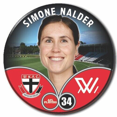 2023 AFLW S7 St Kilda Player Badge - NALDER, Simone