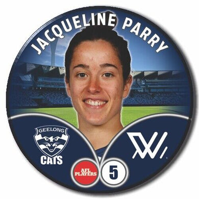 2023 AFLW S7 Geelong Player Badge - PARRY, Jacqueline
