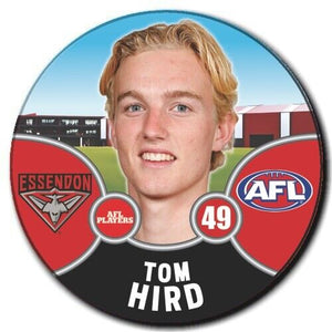 2021 AFL Essendon Bombers Player Badge - HIRD, Tom