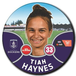2021 AFLW Fremantle Player Badge - HAYNES, Tiah