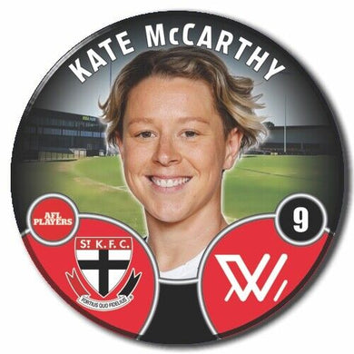 2022 AFLW St Kilda Player Badge - McCARTHY, Kate