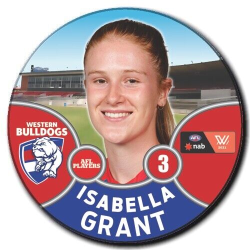 2021 AFLW Western Bulldogs Player Badge - GRANT, Isabella