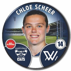 2022 AFLW Geelong Player Badge - SCHEER, Chloe