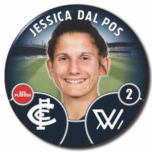 2022 AFLW Carlton Player Badge - DAL POS, Jessica