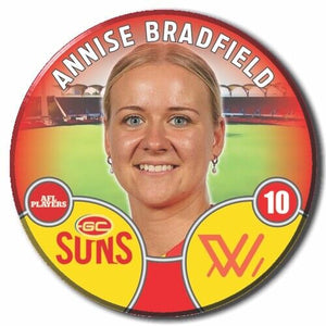 2022 AFLW Gold Coast Player Badge - BRADFIELD, Annise