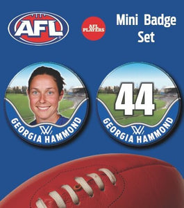 2021 AFLW Nth Melbourne Mini Player Badge Set - HAMMOND, Georgia