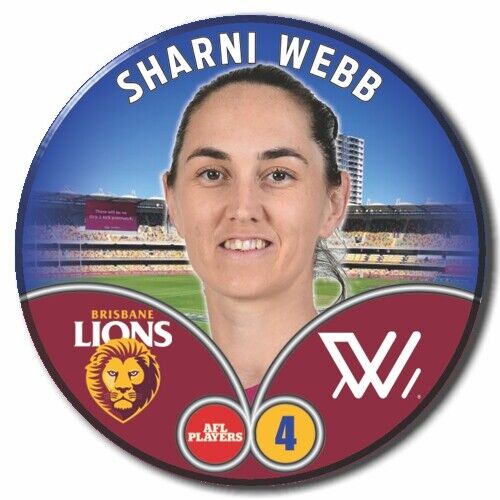 2023 AFLW S7 Brisbane Player Badge - WEBB, Sharni