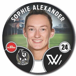 2022 AFLW Collingwood Player Badge - ALEXANDER, Sophie