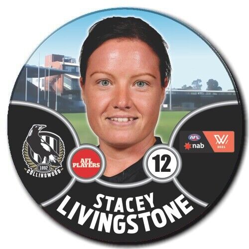 2021 AFLW Collingwood Player Badge - LIVINGSTONE, Stacey