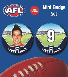 2021 AFLW Melbourne Mini Player Badge Set - BIRCH, Libby