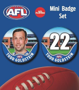 2021 AFL North Melbourne Mini Player Badge Set - GOLDSTEIN, Todd