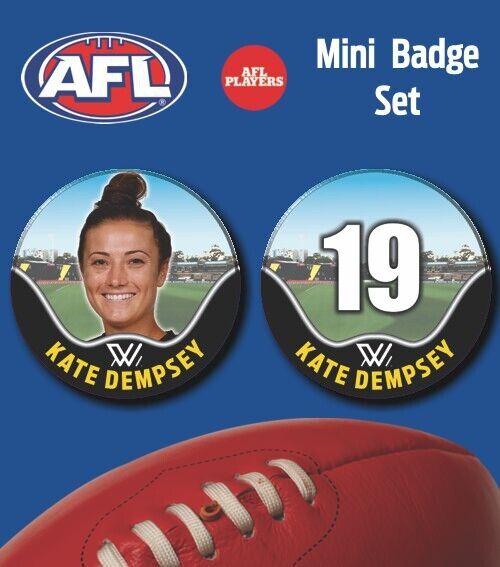 2021 AFLW Richmond Mini Player Badge Set - DEMPSEY, Kate