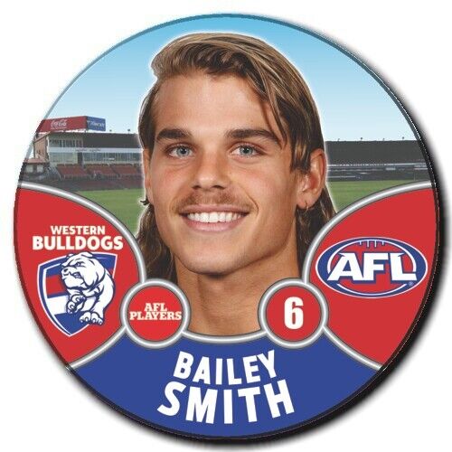 2021 AFL Western Bulldogs Player Badge - SMITH, Bailey