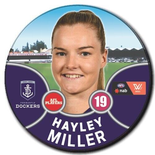 2021 AFLW Fremantle Player Badge - MILLER, Hayley