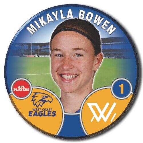 2022 AFLW West Coast Eagles Player Badge - BOWEN, Mikayla