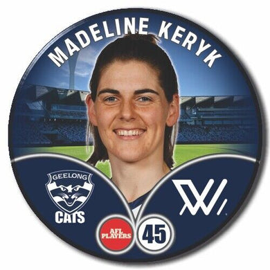 2023 AFLW S7 Geelong Player Badge - KERYK, Madeline