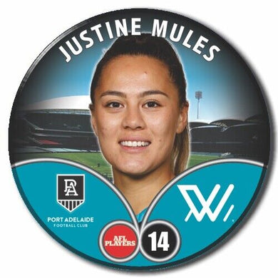 2023 AFLW S7 Port Adelaide Player Badge - MULES, Justine