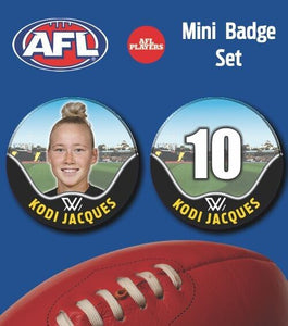 2021 AFLW Richmond Mini Player Badge Set - JACQUES, Kodi