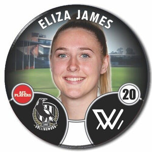 2022 AFLW Collingwood Player Badge - JAMES, Eliza