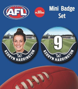 2021 AFLW Carlton Mini Player Badge Set - HARRINGTON, Kerryn