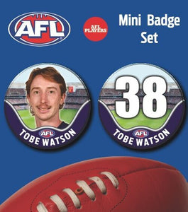 2021 AFL Fremantle Mini Player Badge Set - WATSON, Tobe